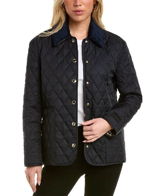 Burberry Corduroy Collar Diamond Quilted Jacket Tiered Jacket Buttoned Jacket Zippered Jacket Burberry Corduroy Collar Diamond Quilted Jacket Tiered Jacket Buttoned Jacket Zippered Jacket