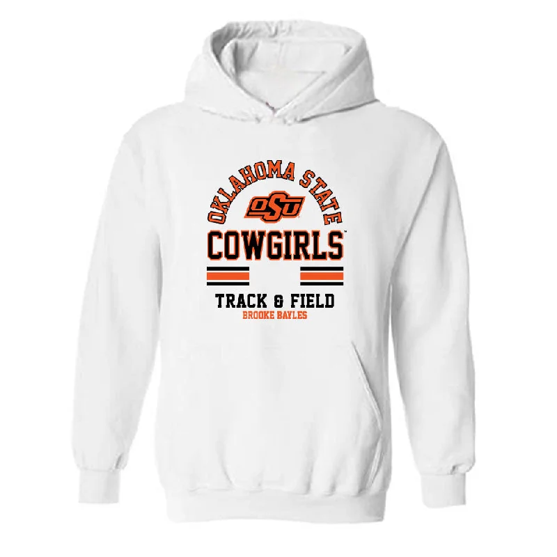 Oklahoma State - NCAA Women's Track & Field : Brooke Bayles - Classic Fashion Shersey Hooded Sweatshirt Hoodie with Puffed Sleeves Voluminous Trendy