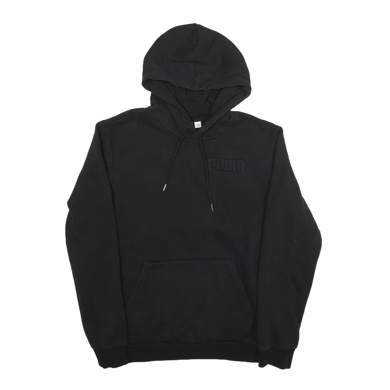 PUMA Hoodie Black Pullover Womens S Bateau Neck Pullover