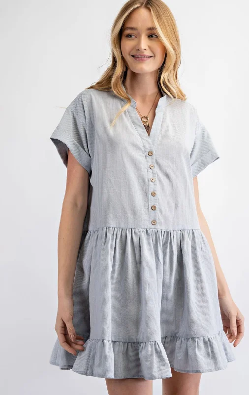 Pin Striped Oversized Cotton Dress