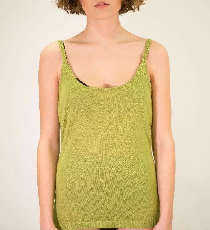 LA ROSE tank green vibrant tank top