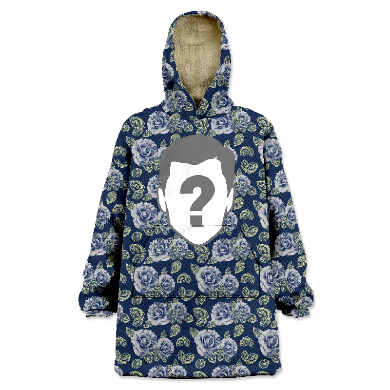 Vintage Floral Custom Wearable Blanket Hoodie Hoodie with Bell Sleeves Flared Feminine Vintage Floral Custom Wearable Blanket Hoodie Hoodie with Bell Sleeves Flared Feminine