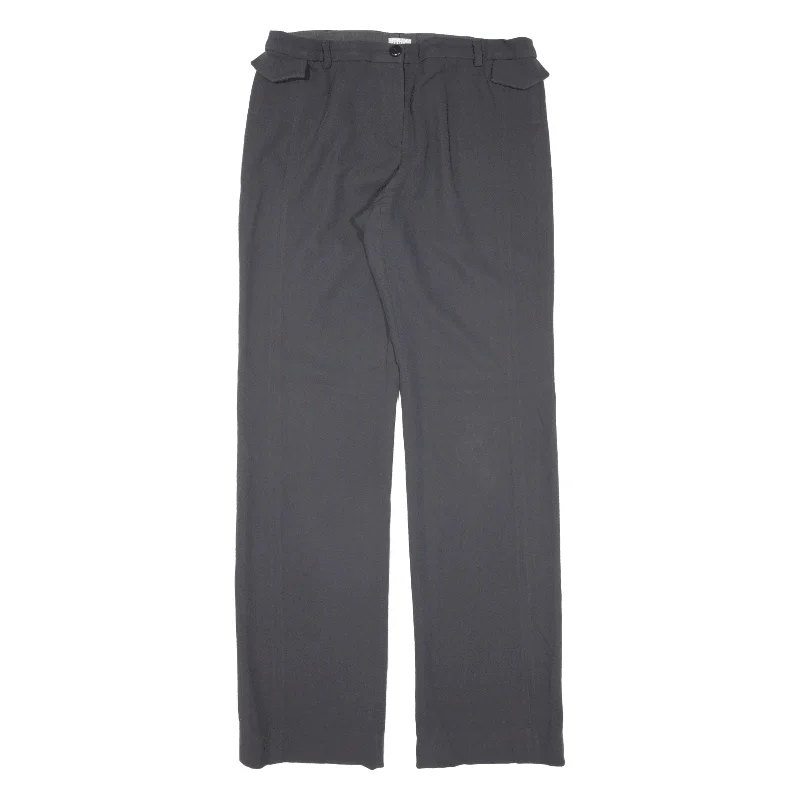 ARMANI Collezioni Trousers Grey Loose Straight Wool Womens W31 L33 Trousers Yoga Stretchy ARMANI Collezioni Trousers Grey Loose Straight Wool Womens W31 L33 Trousers Yoga Stretchy