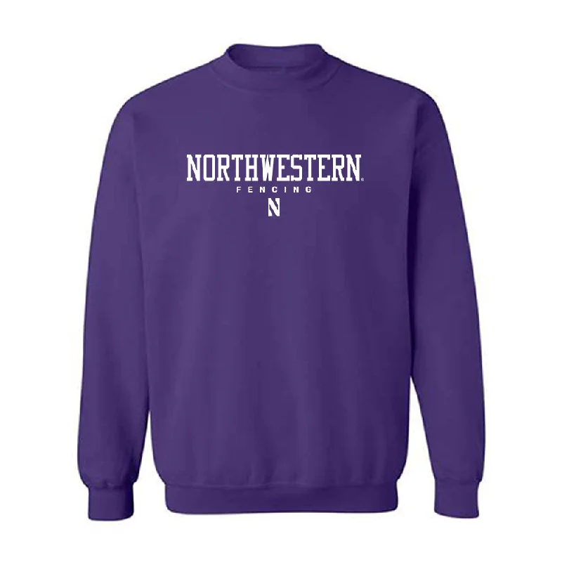 Northwestern - NCAA Women's Fencing : Rowan Park - Classic Shersey Crewneck Sweatshirt Hoodie with Camouflage Military Edgy Northwestern - NCAA Women's Fencing : Rowan Park - Classic Shersey Crewneck Sweatshirt Hoodie with Camouflage Military Edgy