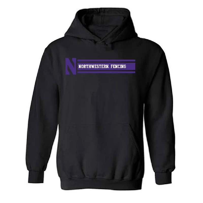 Northwestern - NCAA Women's Fencing : Rowan Park - Classic Shersey Hooded Sweatshirt Hoodie with Applique Textured Unique Northwestern - NCAA Women's Fencing : Rowan Park - Classic Shersey Hooded Sweatshirt Hoodie with Applique Textured Unique