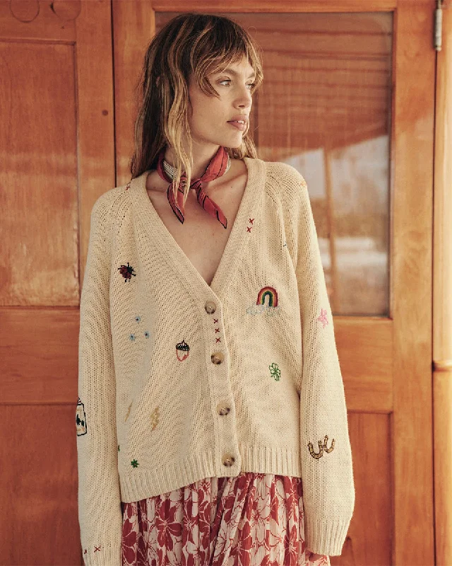 The Charm Cardigan. Patchwork Embroidered Appliqued