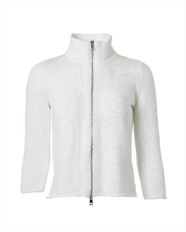 Creta Zip Cardigan Modern Contemporary chic