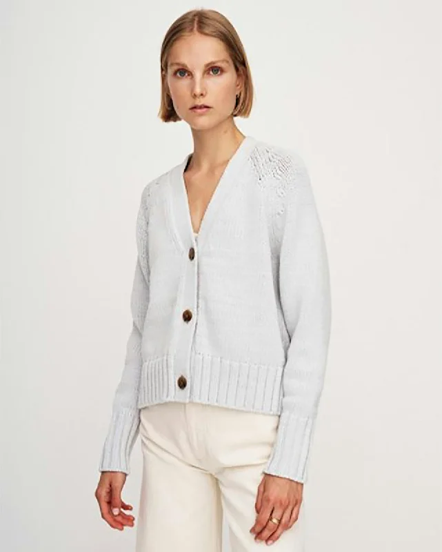 Cotton Rope Button Cardigan Handmade Hand-knitted Hand-woven