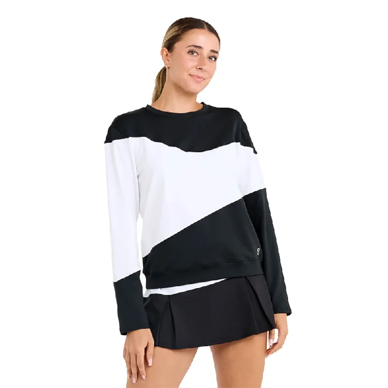 Spfibella Monochrome Womens Tennis Pullover Boat Neck Sweater