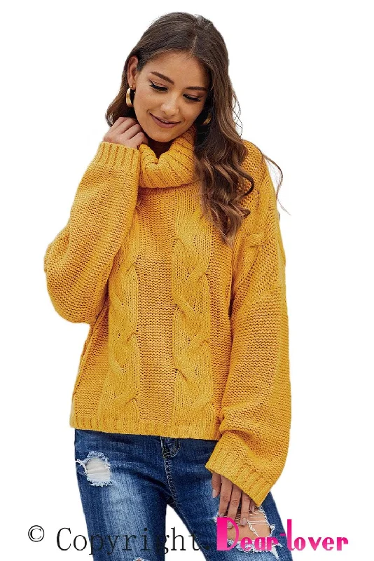 Knitted Turtleneck Pullover Sweater Turtleneck Warm Pullover