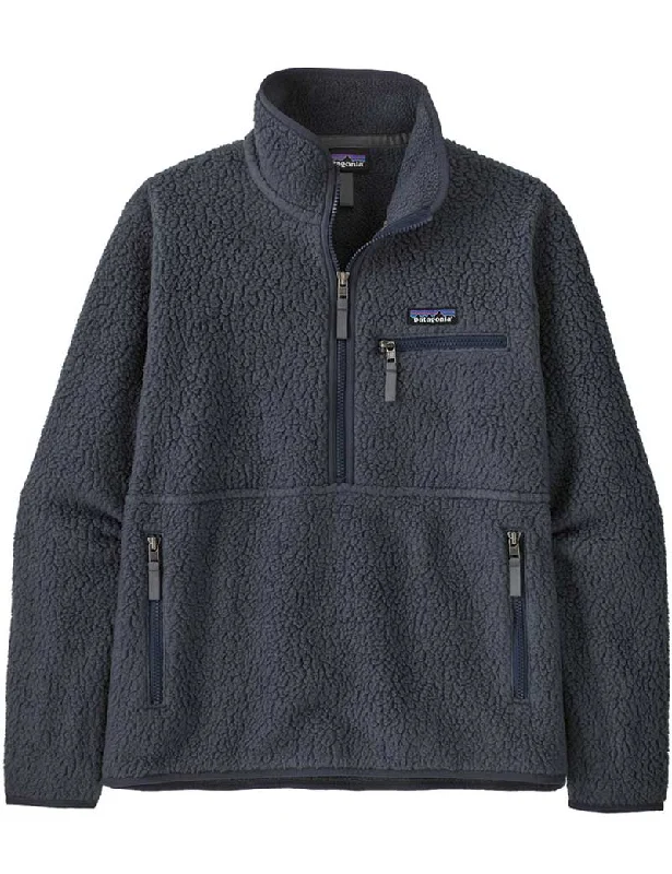 Patagonia W's Retro Pile Marsupial Pullover Smolder Blue Chenille Soft Sweater