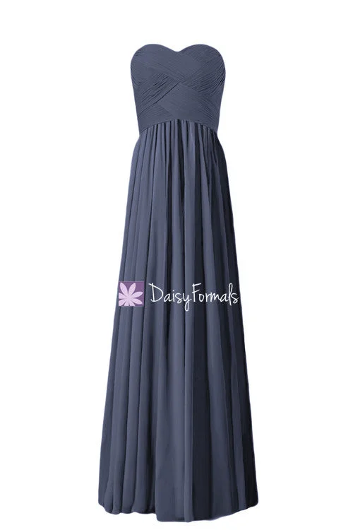 Beautiful Navy Chiffon Party Dress Long Sweetheart Bridesmaids Dress Formal Dress (BM1426L) Tunics Versatile stylish Beautiful Navy Chiffon Party Dress Long Sweetheart Bridesmaids Dress Formal Dress (BM1426L) Tunics Versatile stylish