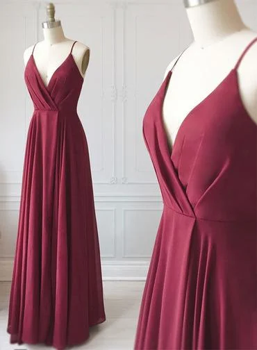 Burgundy bridesmaid dresses long 2020 cheap v neck chiffon elegant wedding party dresses Tunics Business professional Burgundy bridesmaid dresses long 2020 cheap v neck chiffon elegant wedding party dresses Tunics Business professional