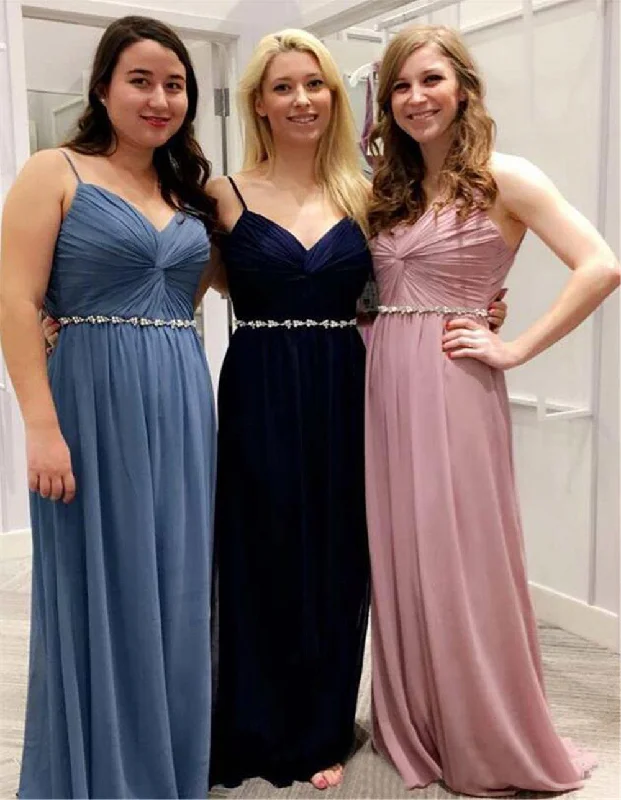 chiffon cheap bridesmaid dresses long 2020 beaded pleated pink elegant wedding party dress Tunics Satin smooth chiffon cheap bridesmaid dresses long 2020 beaded pleated pink elegant wedding party dress Tunics Satin smooth