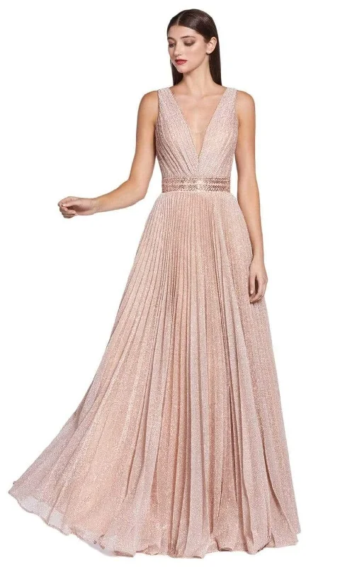 Cinderella Divine - CM9086 Beaded Pleated Evening Dress Tunics Corduroy durable