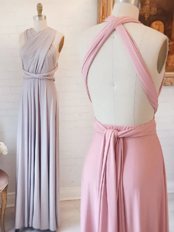 Elegant A-Line Pink Long Bridesmaid Dress Wedding Party Dress Tunics Luxurious premium Elegant A-Line Pink Long Bridesmaid Dress Wedding Party Dress Tunics Luxurious premium