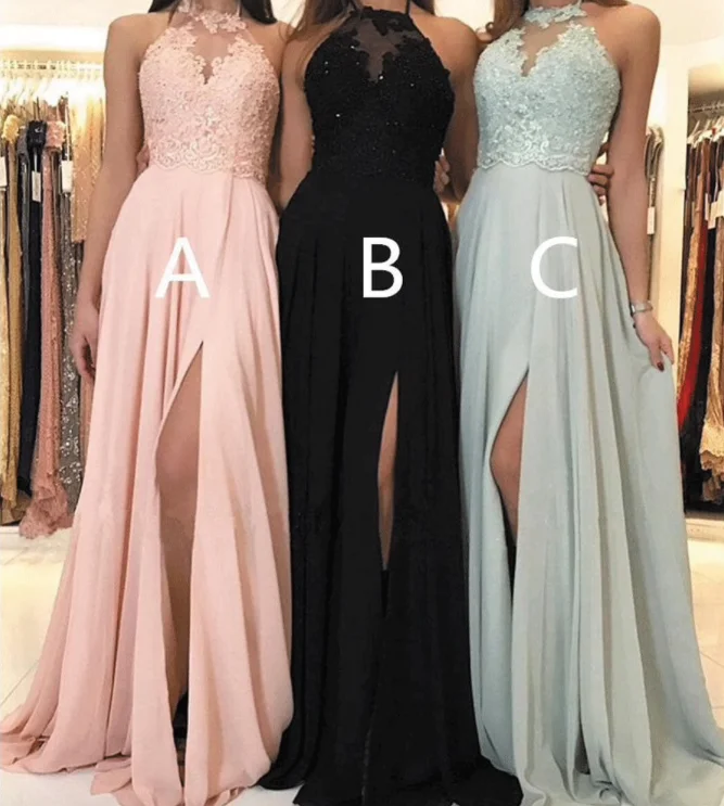 halter bridesmaid dresses long 2019 chiffon lace appliqué beaded pink wedding party dresses 2020 Halter Neckline Beach halter bridesmaid dresses long 2019 chiffon lace appliqué beaded pink wedding party dresses 2020 Halter Neckline Beach