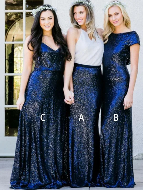 navy blue bridesmaid dresses long 2020 mismatched cheap sparkle custom wedding party dress Tunics Sophisticated sleek navy blue bridesmaid dresses long 2020 mismatched cheap sparkle custom wedding party dress Tunics Sophisticated sleek