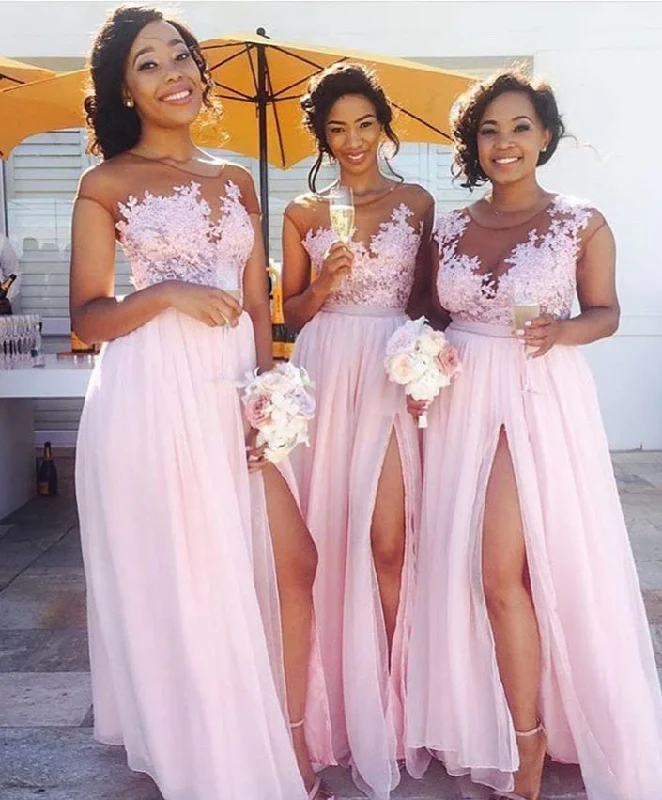 pink bridesmaid dresses long chiffon lace appliqué short sleeve elegant wedding party dress Tunics Favorite customer pink bridesmaid dresses long chiffon lace appliqué short sleeve elegant wedding party dress Tunics Favorite customer