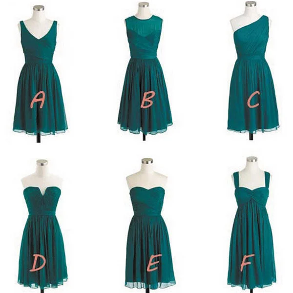 short bridesmaid dresses 2020 mismatched hunter green chiffon cheap custom wedding party dress Sequined Elegant Party short bridesmaid dresses 2020 mismatched hunter green chiffon cheap custom wedding party dress Sequined Elegant Party