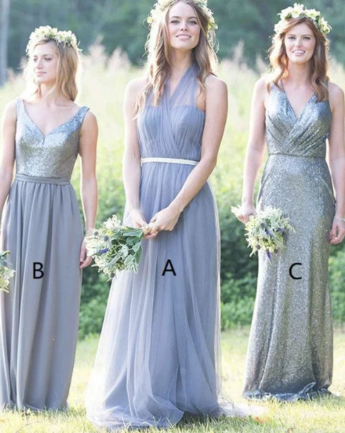 silver gray bridesmaid dresses long 2020 sequin sparkle mismatched cheap a line wedding party dress Tunics Spring floral silver gray bridesmaid dresses long 2020 sequin sparkle mismatched cheap a line wedding party dress Tunics Spring floral