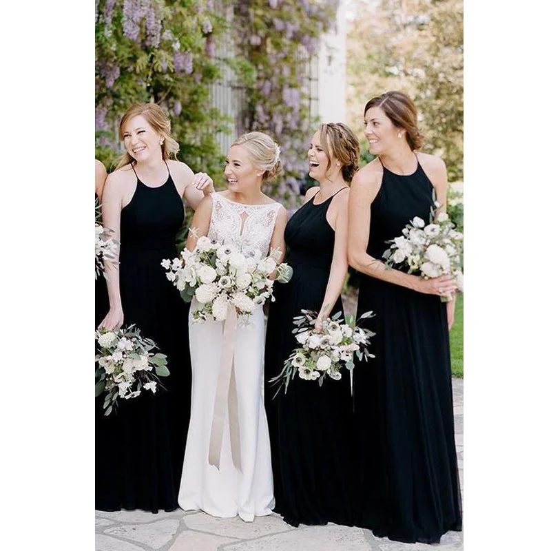 Simple Custom Made Popular Halter Long Bridesmaid Dresses, Wedding Party Dresses, WG521 Tunics Stylish modern Simple Custom Made Popular Halter Long Bridesmaid Dresses, Wedding Party Dresses, WG521 Tunics Stylish modern