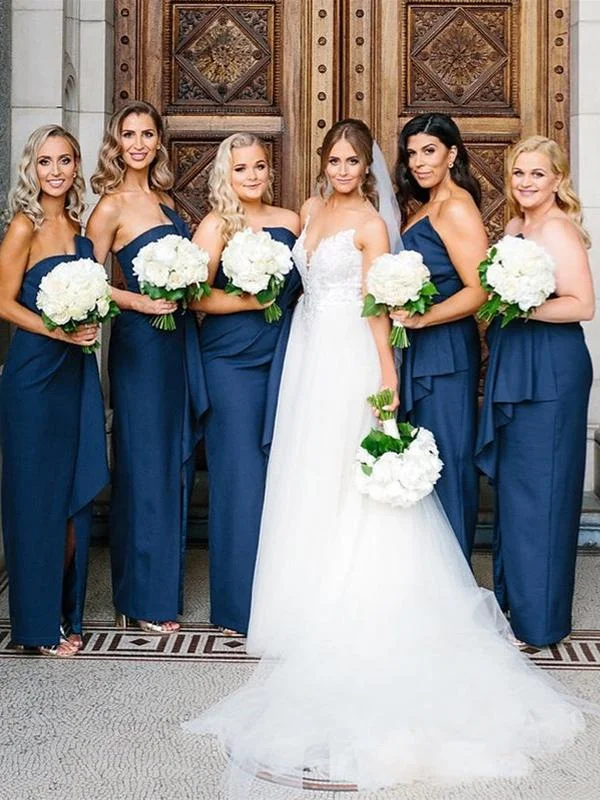 Special Sheath Front Slit Long Bridesmaid Dresses, Bridal Party Dresses Tunics Velvet soft Special Sheath Front Slit Long Bridesmaid Dresses, Bridal Party Dresses Tunics Velvet soft