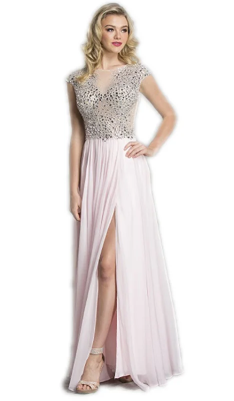 Trevi Collection - Crystal Embellished A-Line Evening Dress Tunics Favorite customer Trevi Collection - Crystal Embellished A-Line Evening Dress Tunics Favorite customer