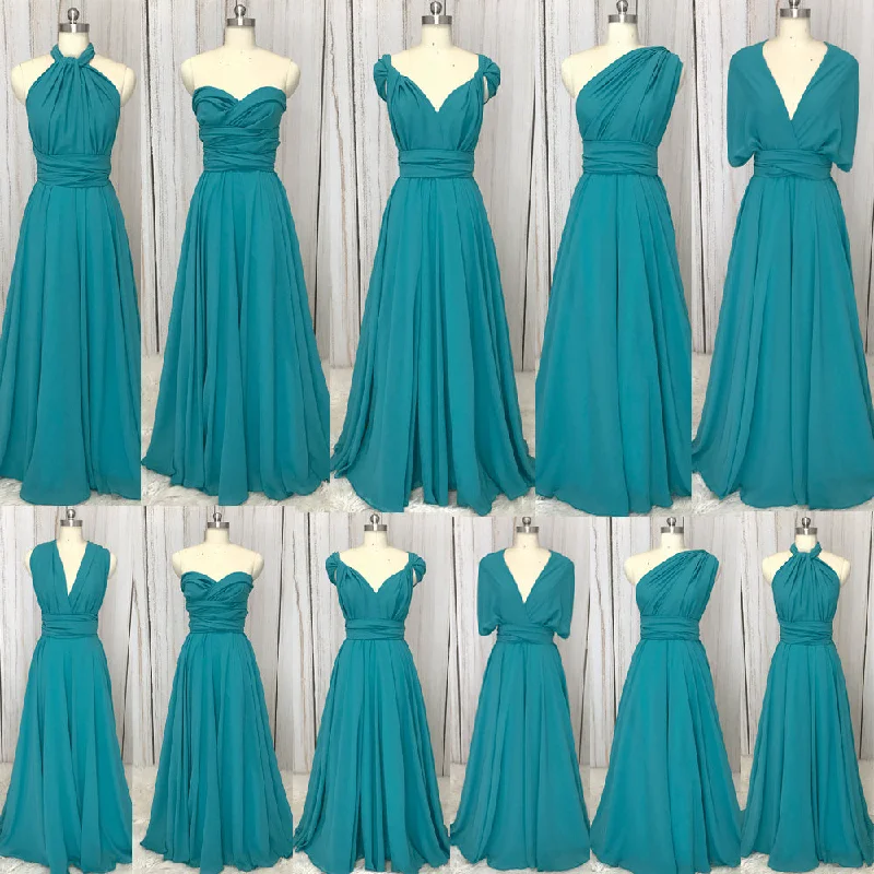 turquoise blue bridesmaid dresses long convertible chiffon cheap 2020 wedding party dress Tunics Fleece cozy turquoise blue bridesmaid dresses long convertible chiffon cheap 2020 wedding party dress Tunics Fleece cozy