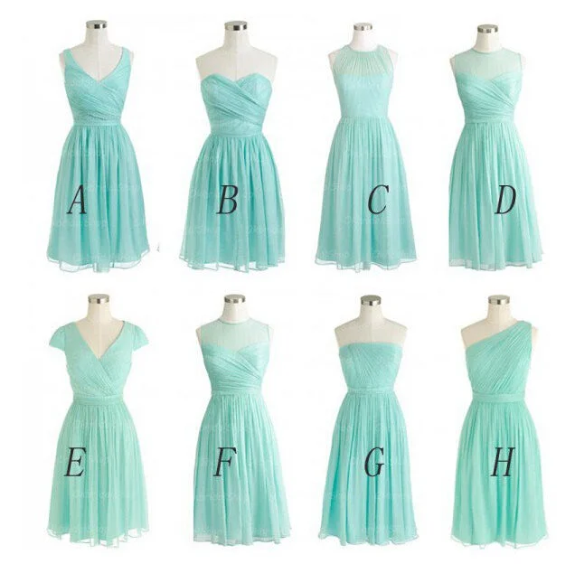 turquoise blue bridesmaid dresses short cheap chiffon mismatched cute custom wedding party dress Tunics Vintage classic turquoise blue bridesmaid dresses short cheap chiffon mismatched cute custom wedding party dress Tunics Vintage classic