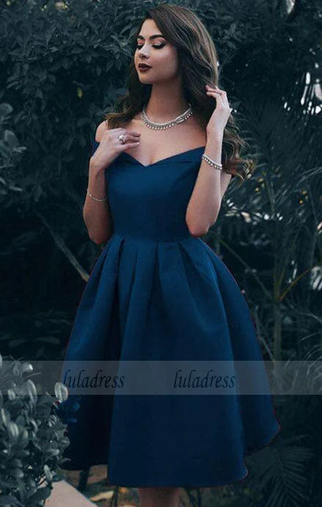 V-neck Satin Knee Length Bridesmaid Dresses Off-the-shoulder Party Dress Mermaid Tail Wedding V-neck Satin Knee Length Bridesmaid Dresses Off-the-shoulder Party Dress Mermaid Tail Wedding
