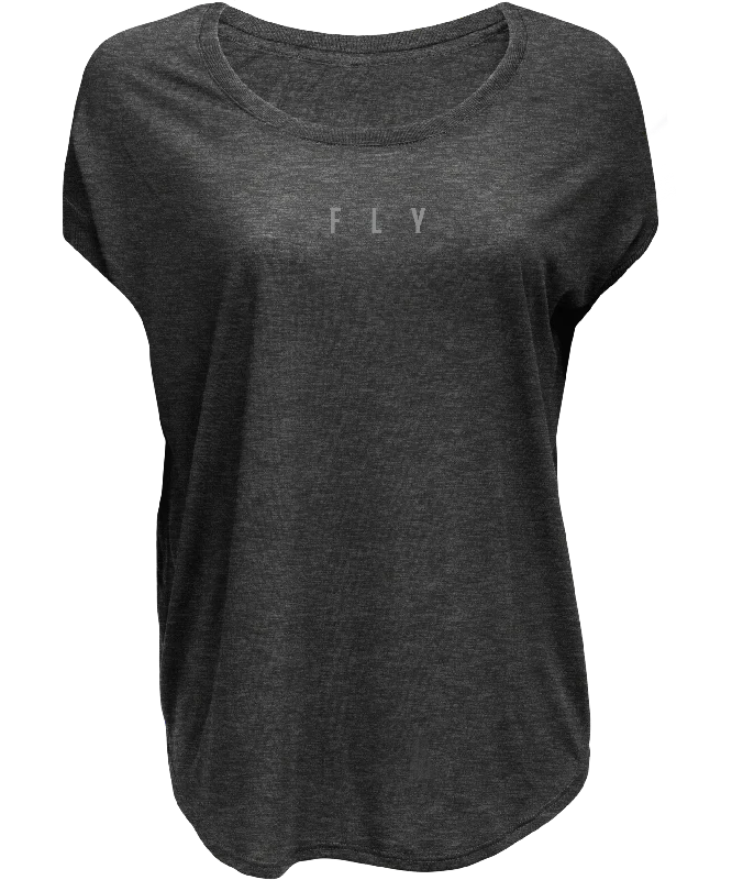 FLY RACING Women's Fly Breezy Tee Dark Grey Heather 2x 356-00412X Jersey Fabric Tulle Fabric Batik Fabric FLY RACING Women's Fly Breezy Tee Dark Grey Heather 2x 356-00412X Jersey Fabric Tulle Fabric Batik Fabric