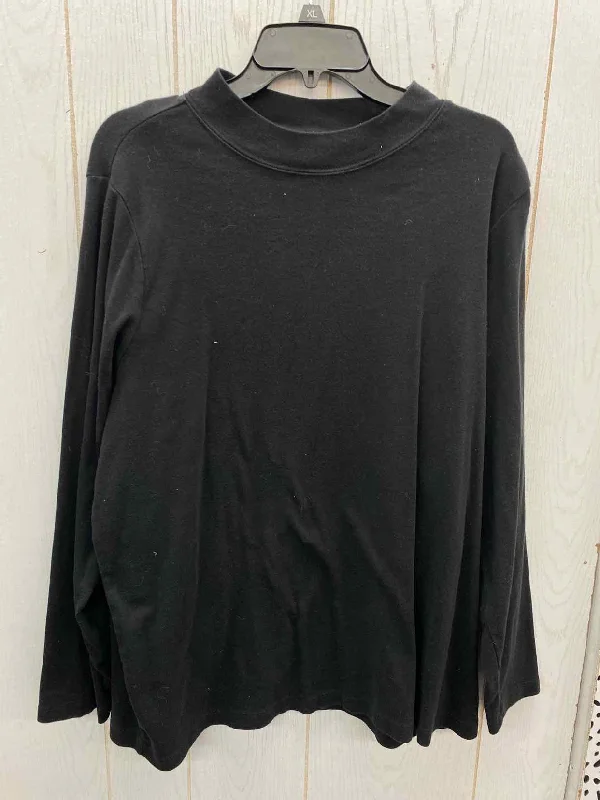 Black Womens Size 2X Shirt Modern Contemporary Chic