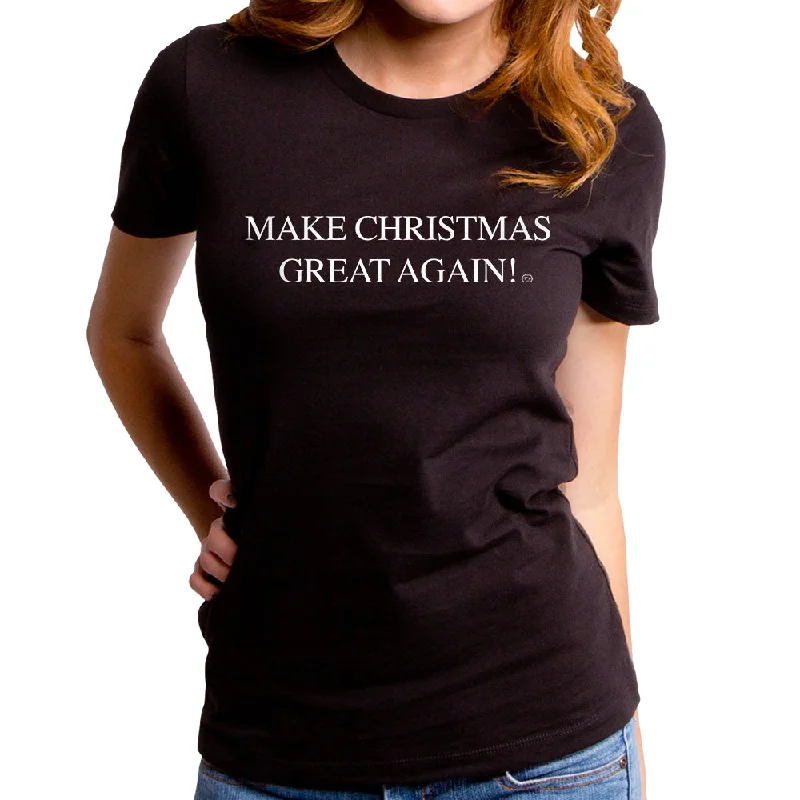 Make Christmas Great Again Women's T-Shirt Boxy Fit Fitted Loose