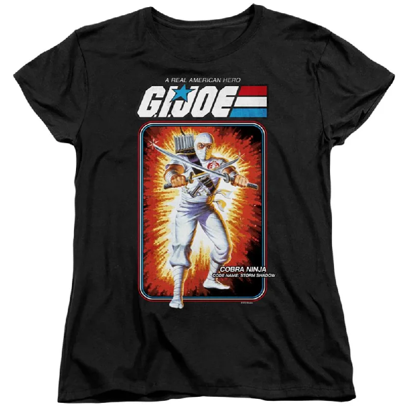 G.I. Joe Storm Shadow Card Women's 18/1 Cotton Short-Sleeve T-Shirt Spandex Blend Rayon Blend Denim Blend G.I. Joe Storm Shadow Card Women's 18/1 Cotton Short-Sleeve T-Shirt Spandex Blend Rayon Blend Denim Blend