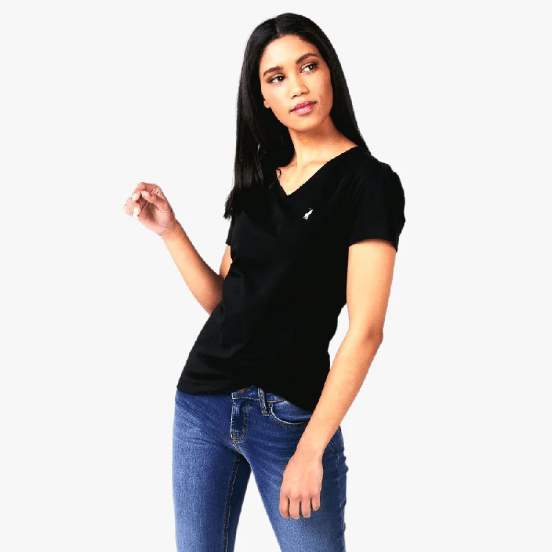 Polo Womens Kelly V Neck Stretch Short Sleeve Tee Black Chenille Fabric Brocade Fabric Lace Fabric Polo Womens Kelly V Neck Stretch Short Sleeve Tee Black Chenille Fabric Brocade Fabric Lace Fabric