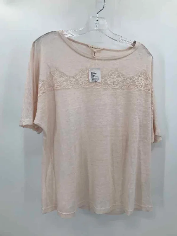Pre-Owned Rebecca Taylor Pink Size Large T-shirt Spandex Blend Rayon Blend Denim Blend Pre-Owned Rebecca Taylor Pink Size Large T-shirt Spandex Blend Rayon Blend Denim Blend