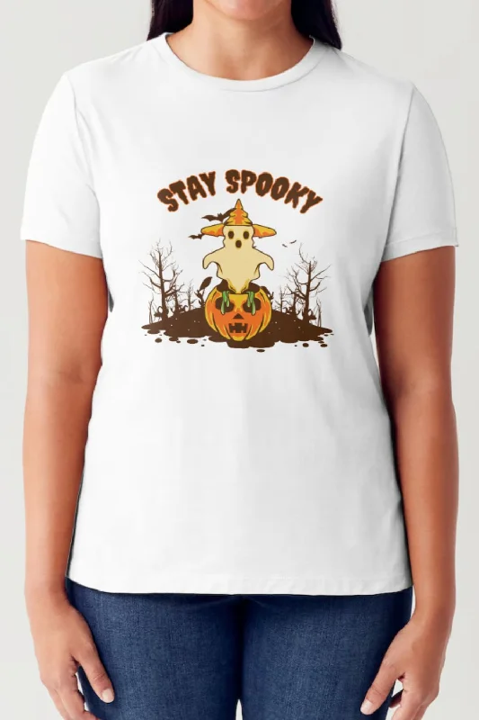 Simply Love Full Size STAY SPOOKY Graphic Round Neck Short Sleeve Tubular T-Shirt Elasticated Padded Insulated Simply Love Full Size STAY SPOOKY Graphic Round Neck Short Sleeve Tubular T-Shirt Elasticated Padded Insulated
