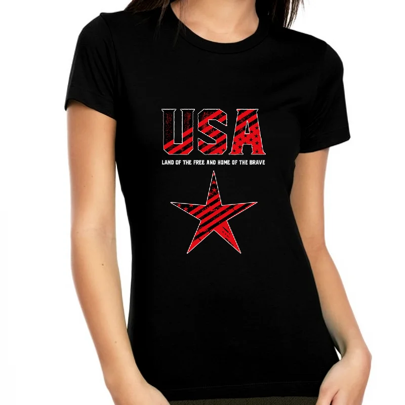 4th of July Shirts for Women - 4th of July Shirts - Patriotic Shirts for Women - 4th of July Shirt Thin T-Shirt Open Front Quick Dry