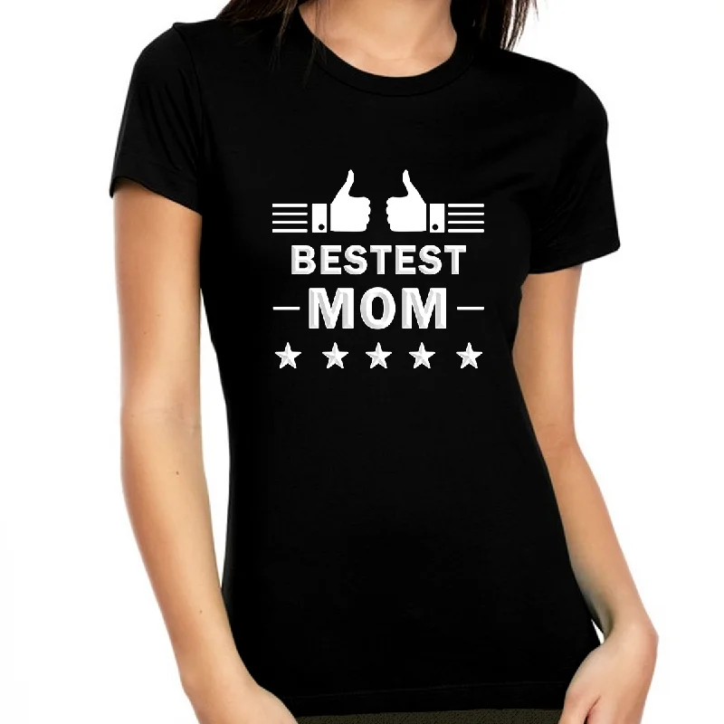 Bestest Mom Ever Mom Shirts Mom Life Shirt Blessed Mama Best Mom Mothes Day Shirt Mothers Day Gift Solid Color Striped Floral