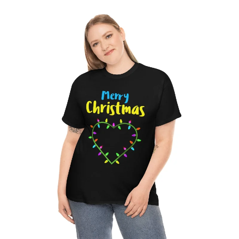 Cute Heart Cute Plus Size Christmas Shirts for Women Plus Size Christmas Clothes for Women Plus Size Shirt Fitted T-Shirt Seamless Stretchy