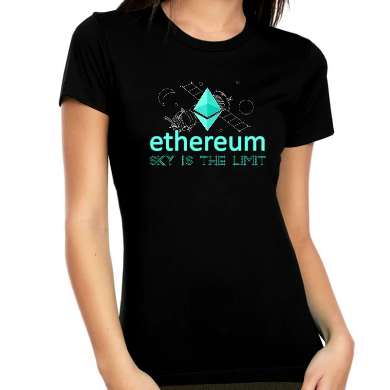 Ethereum Shirts for Women Crypto Gifts Ethereum Cryptocurrency ETH Shirt Crypto Shirt Cool Ethereum Shirt Mesh Fabric Canvas Fabric Denim Fabric