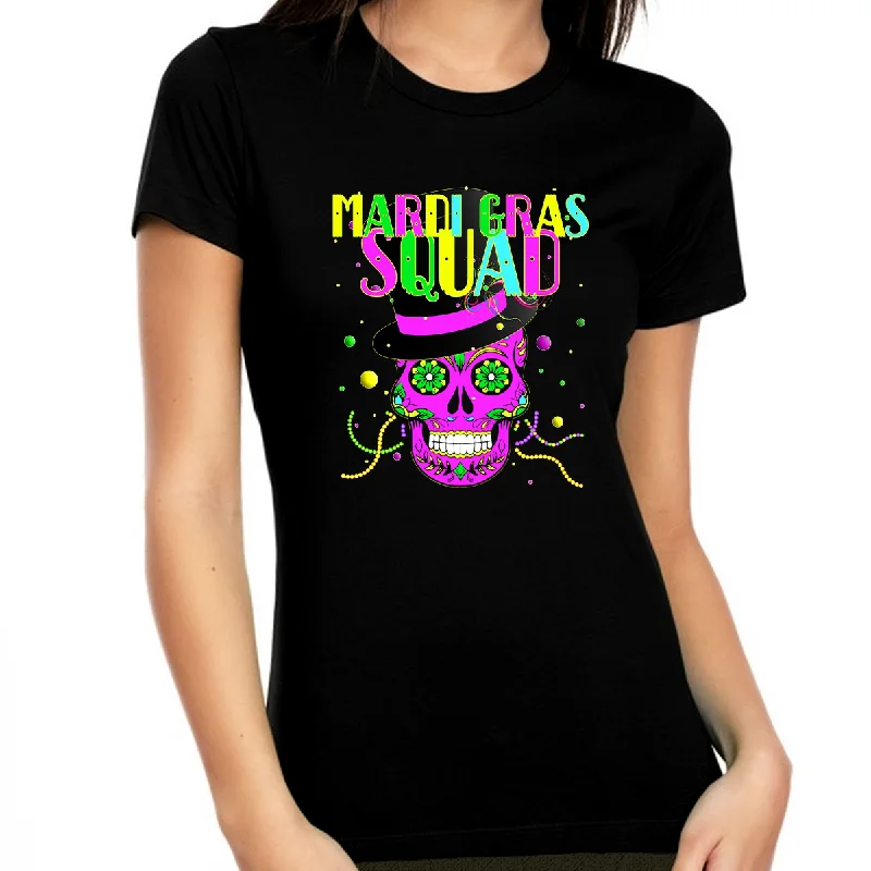 Mardi Gras Shirts for Women Matching Mardi Gras Shirts Mardi Gras Squad Mardi Gras Shirt Mardi Gras Outfit Zippered Front Buttoned Front Snap Front