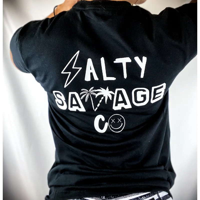 Salty Savage Unisex “90’s Beach Edition” Tee Chenille Brocade Lace