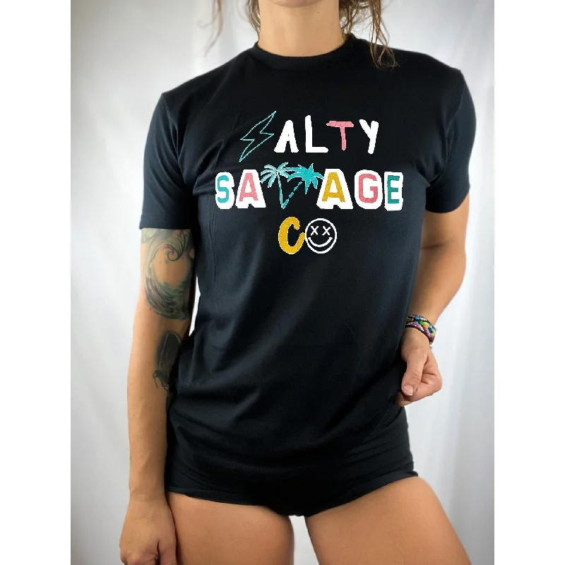 Salty Savage Unisex “90’s Beach Edition” Tee Knit Fabric Woven Fabric Fleece Fabric