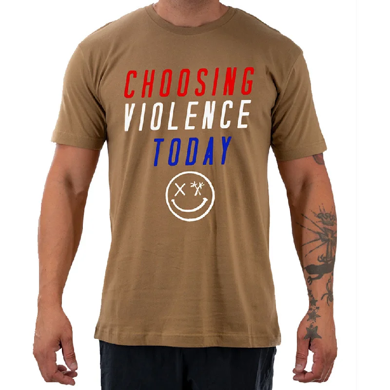 Salty Savage Unisex “CHOOSING VIOLENCE TODAY” Tee | USA Edition Fleece Fabric Down Fabric Feather Fabric