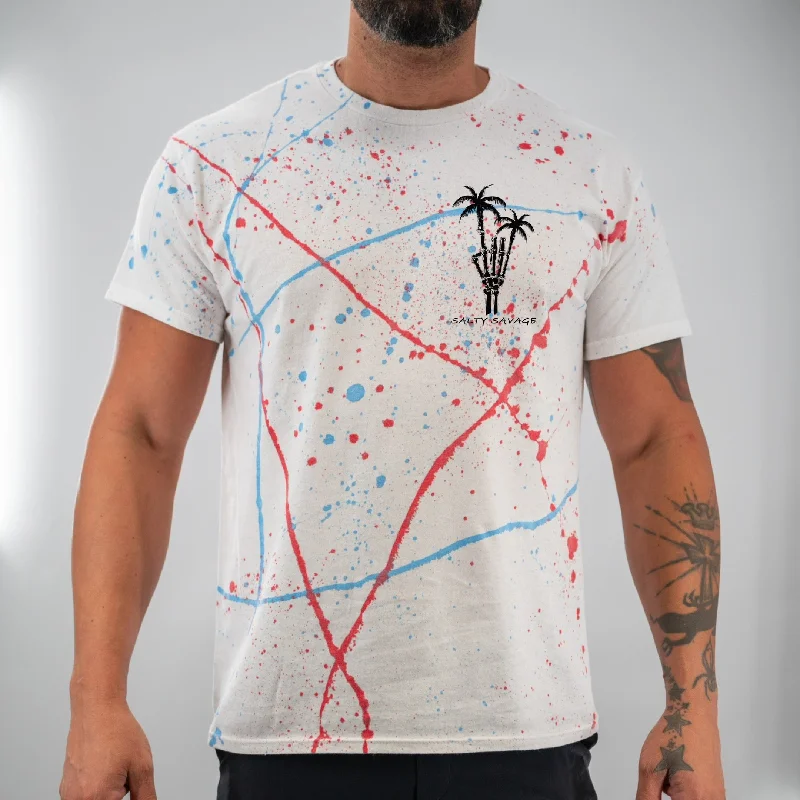 Red White Blue Splatter