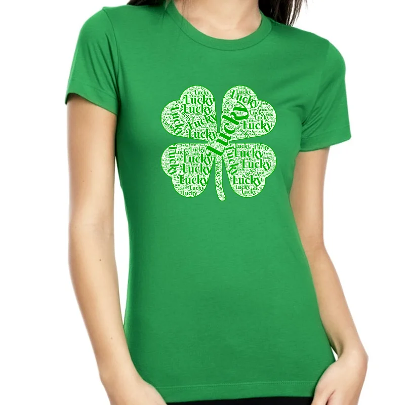 St Pattys Day Shirts For Women Irish Lucky Clover Shamrock St Patricks Day Shirts Cute Women Shamrock Shirt Cozy Warm Stylish