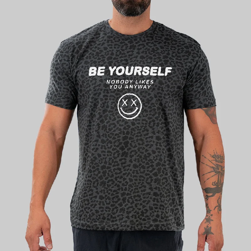 Unisex "Be Yourself" 100% Cotton Tee Chenille Brocade Lace