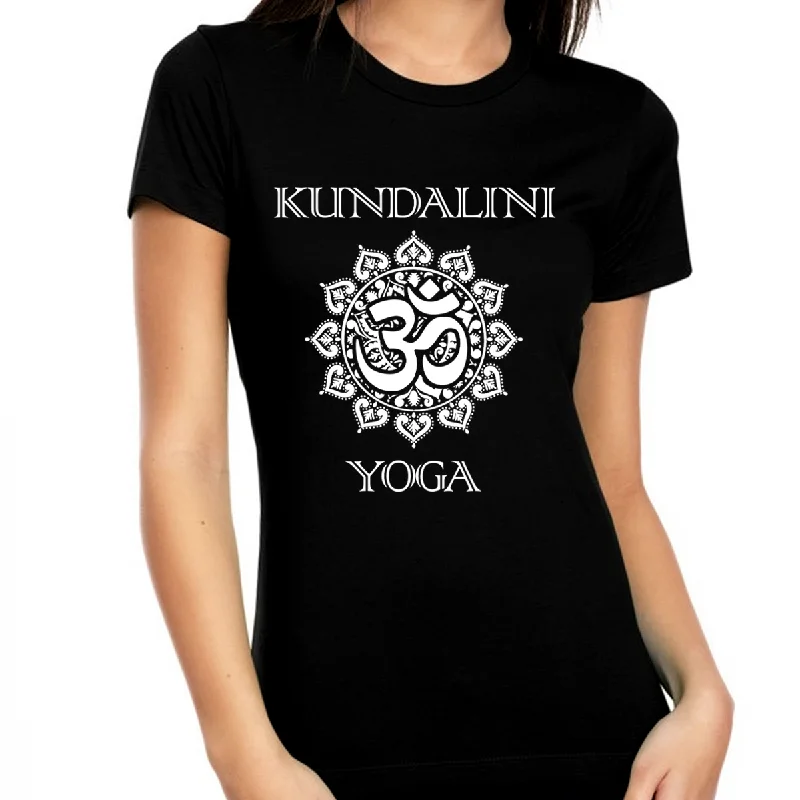 Yoga Tops for Women - Womens KUNDALINI Yoga Shirts for Women Premium Vintage OM KUNDALINI Yoga Shirt Fashionable Trendy Casual